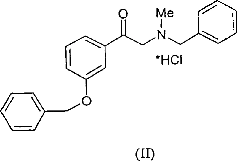 Chemical structure of prior art substrate N-benzyl-N-methyl-2-amino-benzyl methyl phenyl ketone hydrochloride