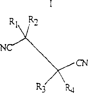 General structural formulas of aliphatic alpha,omega-dinitriles used as substrates for lactam synthesis