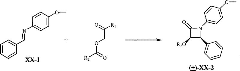 Reaction scheme showing the 2 plus 2 cycloaddition to form the beta-lactam intermediate
