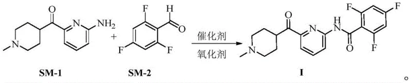 Novel copper-catalyzed oxidative coupling reaction scheme for Lasmiditan synthesis