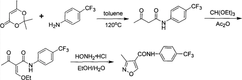 Prior Art Route B synthesis pathway showing poor regioselectivity