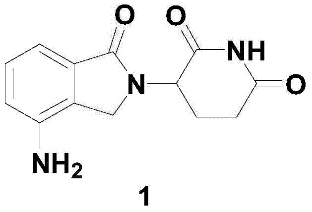 Chemical structure of Lenalidomide (Compound 1) showing the isoindoline and piperidine-2,6-dione moieties