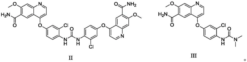 Structures of Impurity II and Impurity III found in Lenvatinib synthesis