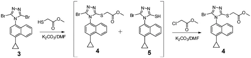 One-pot reaction scheme demonstrating the conversion of crude mixture to final intermediate