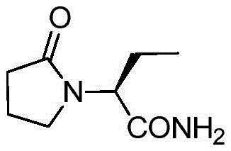 Chemical structure of Levetiracetam showing the pyrrolidone ring and ethyl group
