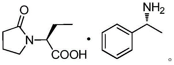 Structure of the intermediate salt (S)-alpha-ethyl-2-oxo-1-pyrrolidineacetic acid (R)-alpha-methylbenzylamine salt