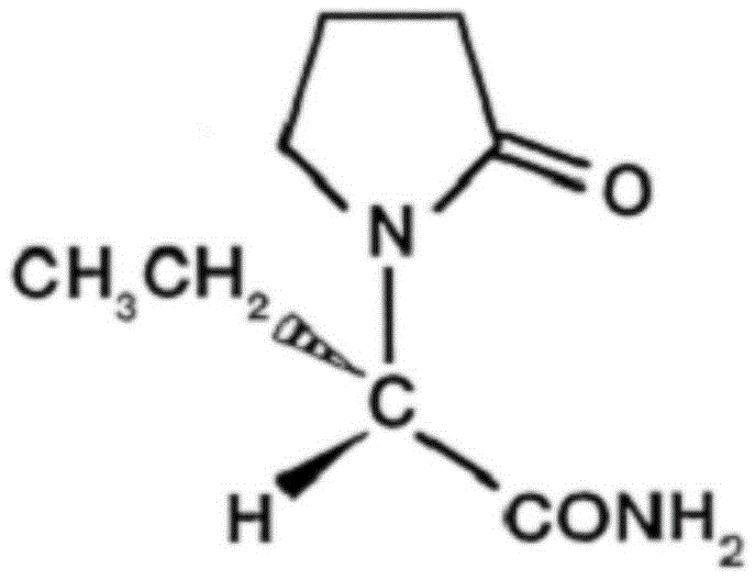Chemical structure of Levetiracetam showing the pyrrolidone ring and chiral center