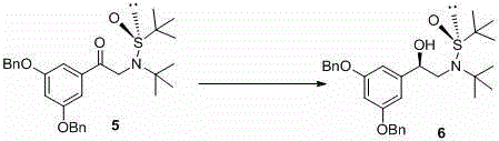 Asymmetric reduction of ketone intermediate controlled by chiral sulfinamide