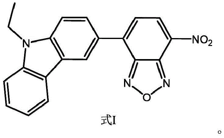 Chemical structure of the novel lipid droplet fluorescent probe featuring a carbazole donor and nitrobenzoxadiazole acceptor