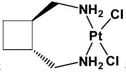 Structure of the dichloro-1,2-diaminomethylcyclobutane platinum intermediate formed in the first reaction step