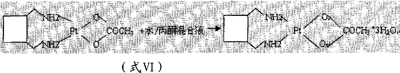 Recrystallization process diagram showing the formation of Lobaplatin Trihydrate crystals from water-acetone solution