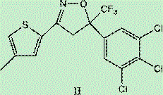 Chemical structure of Intermediate II showing the core isoxazoline ring formed via cyclization
