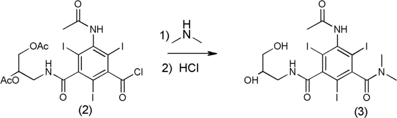 Detailed reaction scheme for Step 1 aminolysis synthesis