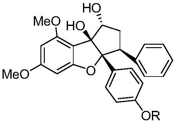 General structural formula (I) of loxanol phenolic hydroxyl derivatives showing variable R group