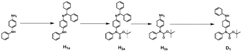 Synthetic route for the preparation of the protected amine donor intermediate D1