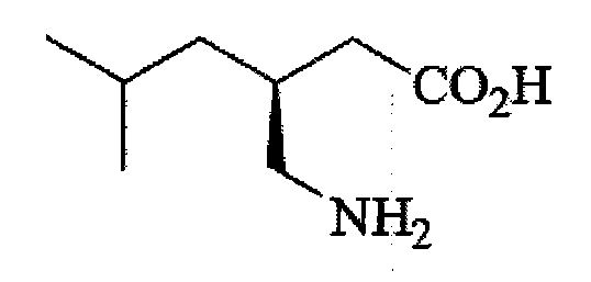 Chemical structure of racemic Formula B requiring resolution in old Lyrica synthesis methods