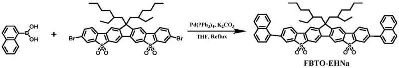 Synthesis scheme of FBTO-EHNa via Suzuki coupling