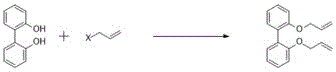 Synthesis of 2,2'-bisallyloxy-1,1'-biphenyl from 1,1'-biphenyl-2,2'-diol via O-allylation