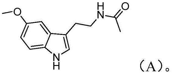 Chemical structure of Melatonin (5-methoxy-N-acetyltryptamine)