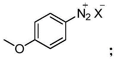 Structure of p-methoxyphenyl diazonium salt reagent