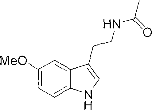 Chemical structure of Melatonin (N-Acetyl-5-Methoxytryptamine)