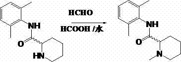 Novel synthesis route of Mepivacaine using formaldehyde and formic acid showing high yield and safety