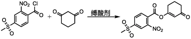 Formation of the enol ester intermediate from acyl chloride and cyclohexanedione