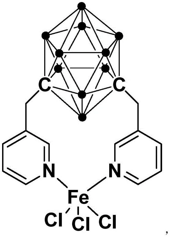 Chemical structure of the trivalent iron complex containing meta-carborane methylpyridine ligands