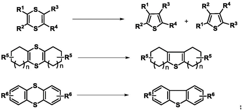 Thermal conversion of 1,4-dithiine compounds to thiophene derivatives