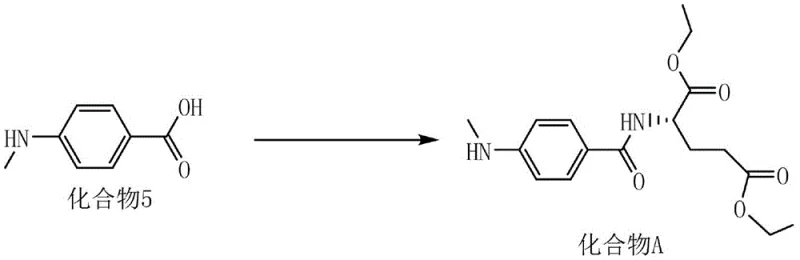 Final amide coupling reaction between Compound 5 and L-glutamic acid diethyl ester