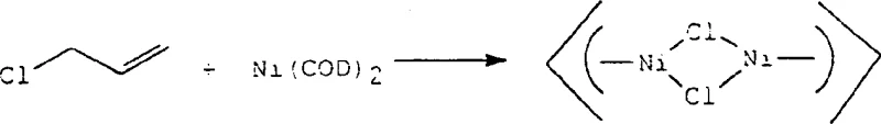 Synthesis of diallyl-dichloro-dinickel(II) complex precursor from allyl chloride and Ni(COD)2