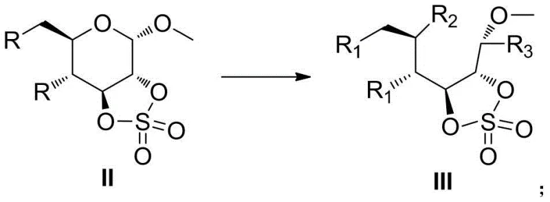 Reaction scheme illustrating the acid-catalyzed ring-opening of the sulfonate intermediate to form the open-chain derivative