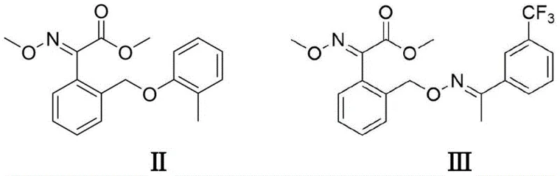 Chemical structures of Kresoxim-methyl and Trifloxystrobin intermediates