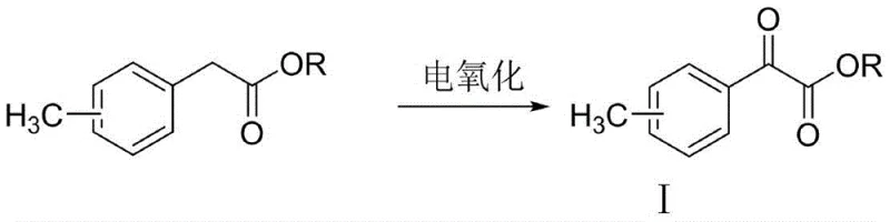 General electro-oxidation reaction scheme for methyl phenylacetate derivatives