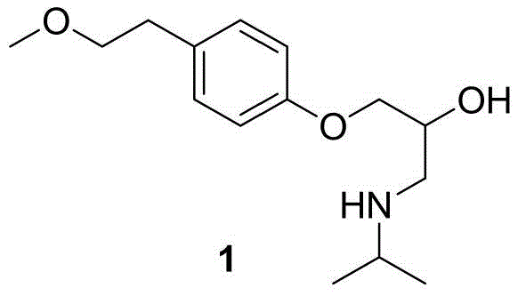 Chemical structure of Metoprolol showing the key 4-(2-methoxyethyl)phenoxy moiety