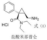 Chemical structure of Levomilnacipran Hydrochloride (Formula I) showing the target chiral intermediate