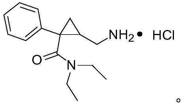 Chemical structure of Milnacipran Hydrochloride target molecule