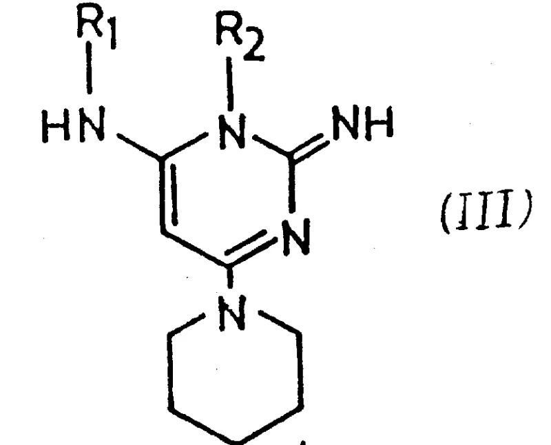 General Formula III showing the intermediate 4-piperidino derivative prior to hydrolysis