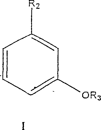 Chemical structure of Formula I precursor (m-cresol derivative) used in the initial alkylation step
