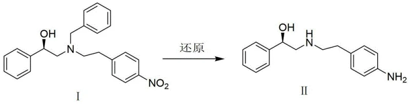 Overall synthetic route from Compound I to Mirabegron via Intermediate II