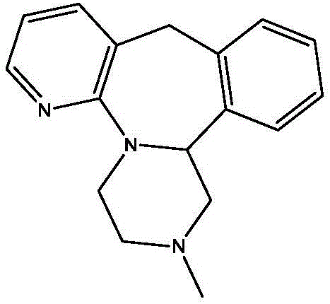 Chemical structure of Mirtazapine, the target tetracyclic antidepressant API