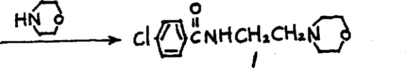 Reaction scheme showing the conversion of the sulfate intermediate to Moclobemide via reaction with morpholine