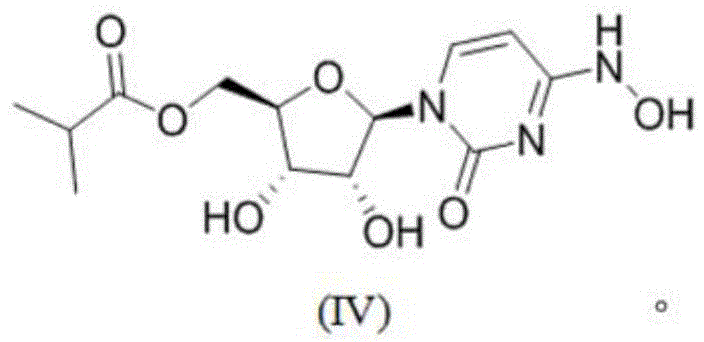 Chemical structure of Molnupiravir drug intermediate (IV) showing the core nucleoside analog framework