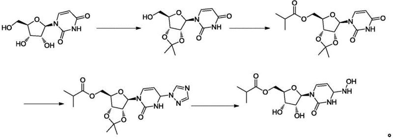 Prior art synthetic route showing complex multi-step sequence requiring chromatography
