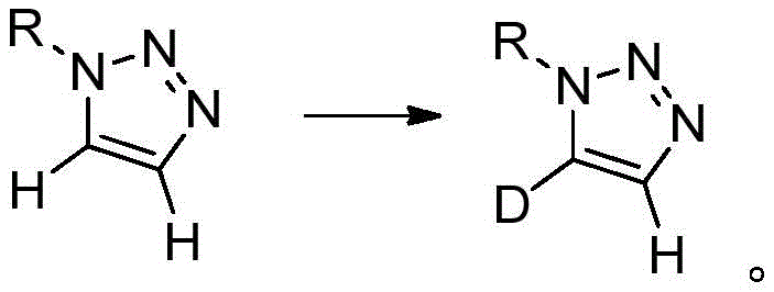Reaction scheme for C5-deuteration via hydrogen-deuterium exchange using base and deuterated solvent