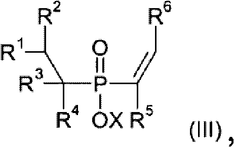 General formula for the Mono-vinyl functionalized dialkylphosphinic acid derivative (III)