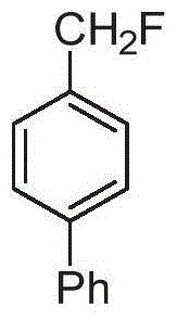 Specific example reaction of 4-biphenylboronic acid with bromofluoromethane yielding high purity product