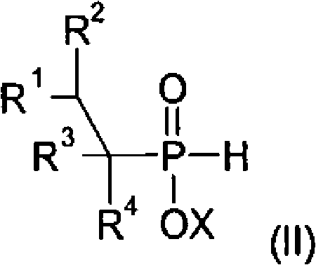 Structure of intermediate alkylphosphonous acid II formed after the first catalytic step