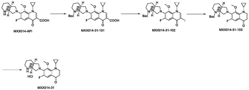 Novel four-step synthetic route for MXX014-31