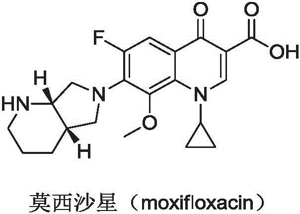 Chemical structure of Moxifloxacin showing the key chiral intermediate moiety